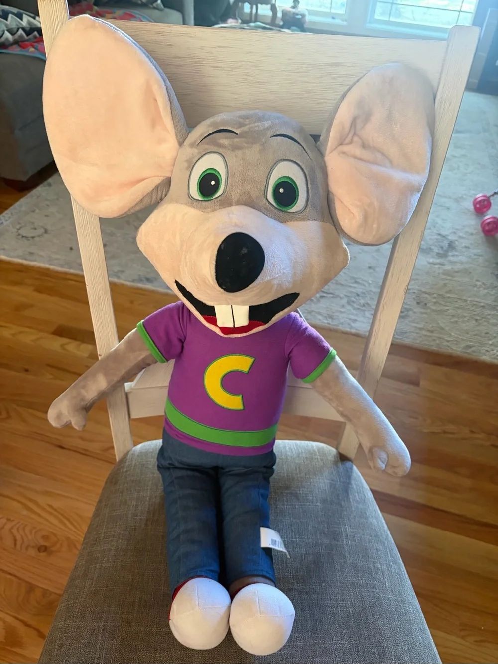 Jumbo Chuck E Cheese 30 Inch Plush Mouse